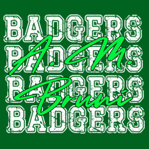 Bruni Badgers 4X 02-202 - Adult Cooling Performance Long Sleeve Tee Design