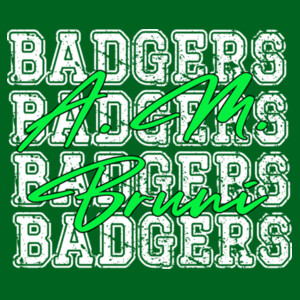 Bruni Badgers 4X 02-202 - Adult Cooling Performance Short Sleeve Tee Design