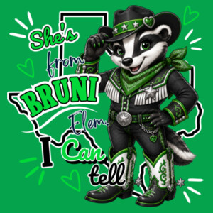 She's From Bruni, I Can Tell 02-203 - Adult Softstyle ® T Shirt Design