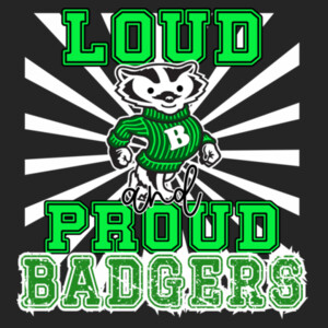Loud and Proud Badgers 20-900 - Adult Cooling Performance Long Sleeve Tee Design