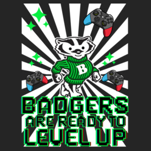 Level Up Badgers 20-901 - Youth Cooling Performance Short Sleeve Tee Design