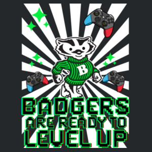 Level Up Badgers 20-901 - Adult Softstyle ® T Shirt Design