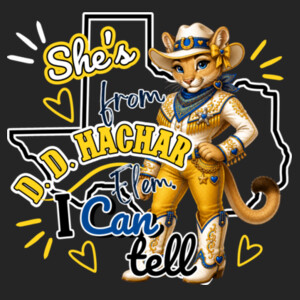 She's from D. D. Hachar Elem. I Can Tell 02-405 - Youth Cooling Performance Short Sleeve Tee Design