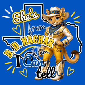 She's from D. D. Hachar Elem. I Can Tell 02-405 - Adult Cooling Performance Short Sleeve Tee Design