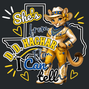 She's from D. D. Hachar Elem. I Can Tell 02-405 - Adult Softstyle ® T Shirt Design