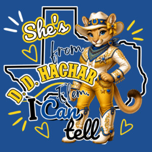 She's from D. D. Hachar Elem. I Can Tell 02-405 - Youth Heavy Cotton 100% Cotton T Shirt Design