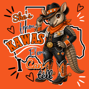 She's from Kawas Elem. I Can Tell 03-002 - Youth Heavy Cotton 100% Cotton T Shirt Design