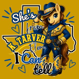 She's from K. Tarver Elem. I Can Tell 03-303 - Youth Cooling Performance Short Sleeve Tee Design
