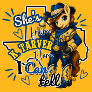 She's from K. Tarver Elem. I Can Tell 03-303 - Youth Heavy Cotton 100% Cotton T Shirt Design