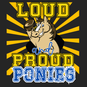 Loud and Proud Ponies 20A-001 - Youth Cooling Performance Short Sleeve Tee Design