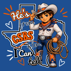 He's from CSBS I Can Tell 05A-107 - Youth Heavy Cotton 100% Cotton T Shirt Design