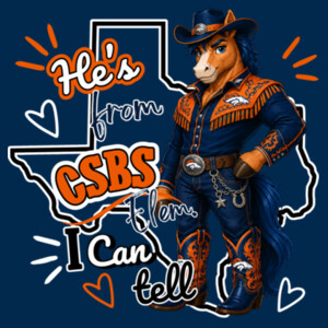 He's from CSBS I Can Tell 05A-108 - Adult Cooling Performance Long Sleeve Tee Design