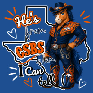 He's from CSBS I Can Tell 05A-108 - Adult Softstyle ® T Shirt Design