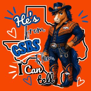 He's from CSBS I Can Tell 05A-109 - Adult Cooling Performance Short Sleeve Tee Design
