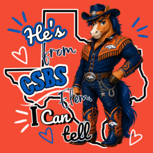 He's from CSBS I Can Tell 05A-109 - Adult Softstyle ® T Shirt Design