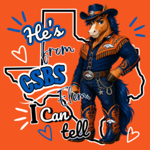 He's from CSBS I Can Tell 05A-109 - Youth Heavy Cotton 100% Cotton T Shirt Design