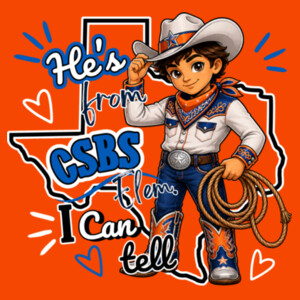 He's from CSBS I Can Tell 05A-110 - Adult Cooling Performance Long Sleeve Tee Design