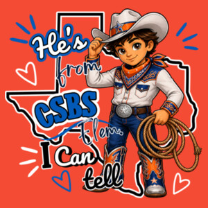 He's from CSBS I Can Tell 05A-110 - Youth Heavy Cotton 100% Cotton T Shirt Design