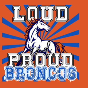 Loud & Proud Broncos 05A-113 - Youth Cooling Performance Short Sleeve Tee Design