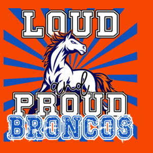 Loud & Proud Broncos 05A-113 - Adult Cooling Performance Long Sleeve Tee Design