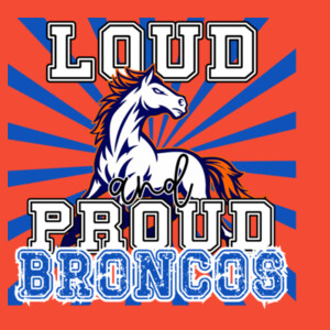Loud & Proud Broncos 05A-113 - Youth Heavy Cotton 100% Cotton T Shirt Design