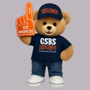 Bronco Bear Mascot 05A-120 - Adult Cooling Performance Short Sleeve Tee Design