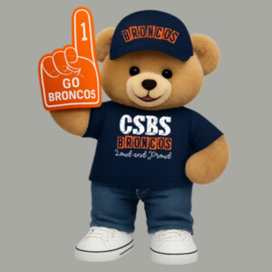 Bronco Bear Mascot 05A-120 - Youth Heavy Cotton 100% Cotton T Shirt Design