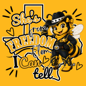 She's From Freedom 05A-605 - Adult Softstyle ® T Shirt Design
