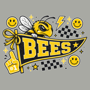 Bees Pennant 02A-104 - Heavy Blend Crewneck Sweatshirt Design