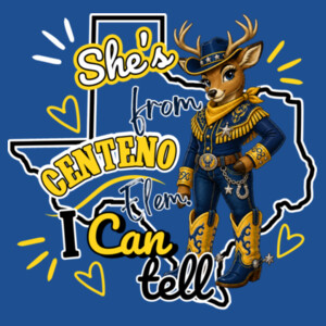 She's From Centeno I Can Tell 05A-506 - Heavy Blend Crewneck Sweatshirt Design