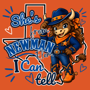 She's From Newman, I Can Tell 05A-003 - Adult Cooling Performance Short Sleeve Tee Design