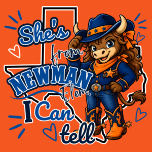 She's From Newman, I Can Tell 05A-003 - Youth Heavy Cotton 100% Cotton T Shirt Design