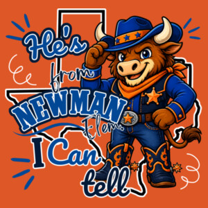He's From Newman, I Can Tell 05A-004 - Youth Cooling Performance Short Sleeve Tee Design