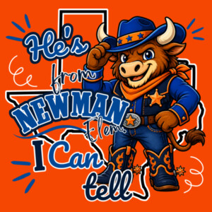 He's From Newman, I Can Tell 05A-004 - Adult Cooling Performance Long Sleeve Tee Design