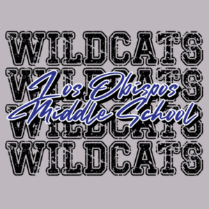 Los Obispos Middle School Wildcats 4X Black 06A-905 - Youth Cooling Performance Short Sleeve Tee Design