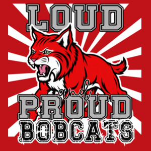 Loud and Proud Bobcats 07A-103 - Adult Cooling Performance Long Sleeve Tee Design