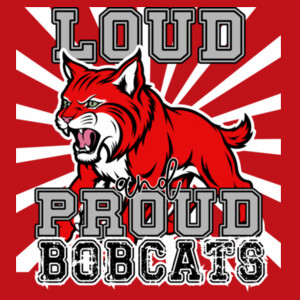 Loud and Proud Bobcats 07A-103 - Adult Cooling Performance Short Sleeve Tee Design