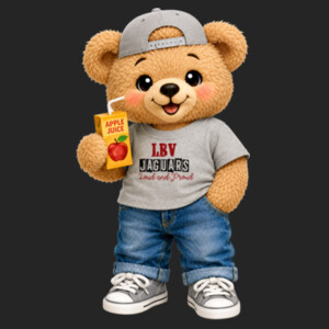LBV Jaguars – Loud and Proud Bear 06A-305 - Youth Cooling Performance Short Sleeve Tee Design