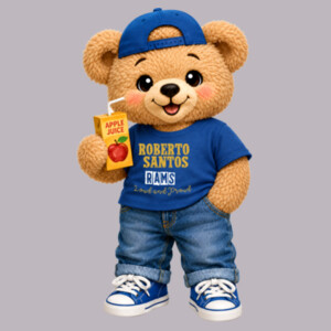 Roberto Santos Rams – Loud and Proud Bear 07A-206 - Adult Cooling Performance Short Sleeve Tee Design