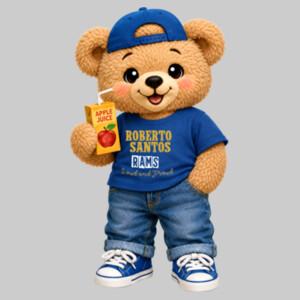 Roberto Santos Rams – Loud and Proud Bear 07A-206 - Heavy Blend Crewneck Sweatshirt Design