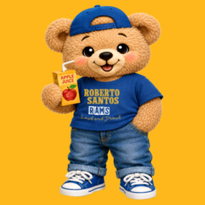 Roberto Santos Rams – Loud and Proud Bear 07A-206 - Youth Heavy Cotton 100% Cotton T Shirt Design