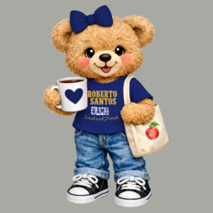 Roberto Santos Rams – Loud and Proud Bear 07A-207 - Heavy Blend Crewneck Sweatshirt Design