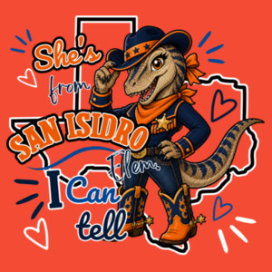 She's from San Isidro, I Can Tell 05D-000 - Heavy Blend Crewneck Sweatshirt Design