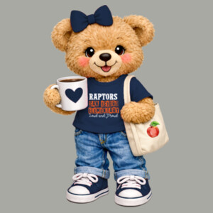 Raptors San Isidro Elementary – Loud and Proud Bear 05D-001 - Adult Softstyle ® T Shirt Design