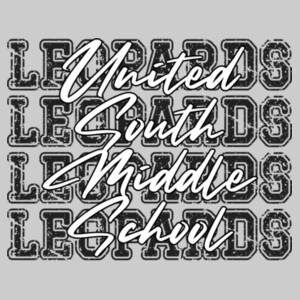 United South Middle School Leopards 4X 07A-312 - Youth Heavy Cotton 100% Cotton T Shirt Design