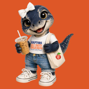 Raptors Mascot 05D-012 - Adult Cooling Performance Long Sleeve Tee Design