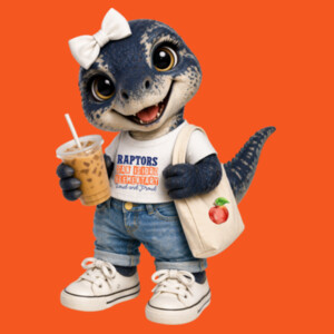 Raptors Mascot 05D-012 - Youth Heavy Cotton 100% Cotton T Shirt Design