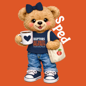 Bear Mascot SPED Teacher 05D-010 - Adult Cooling Performance Short Sleeve Tee Design