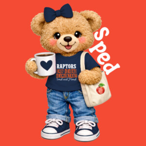 Bear Mascot SPED Teacher 05D-010 - Adult Softstyle ® T Shirt Design