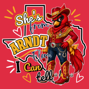 She's From Arndt Elementary I Can Tell 05A-702 - Heavy Blend Crewneck Sweatshirt Design